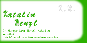 katalin menzl business card